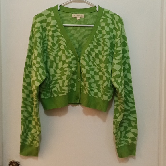 LA Hearts by PacSun Women's Green Cardigan - Picture 1 of 4